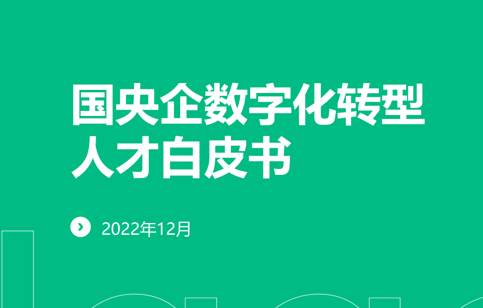 2022国央企数字化转型人才白皮书