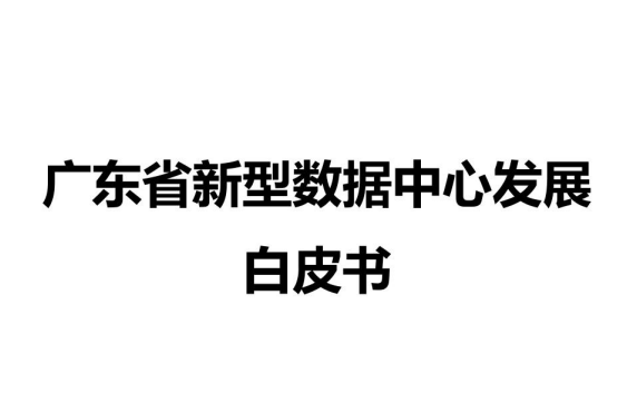 广东省新型数据中心发展白皮书