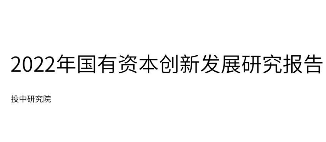 2022年国有资本创新发展研究报告