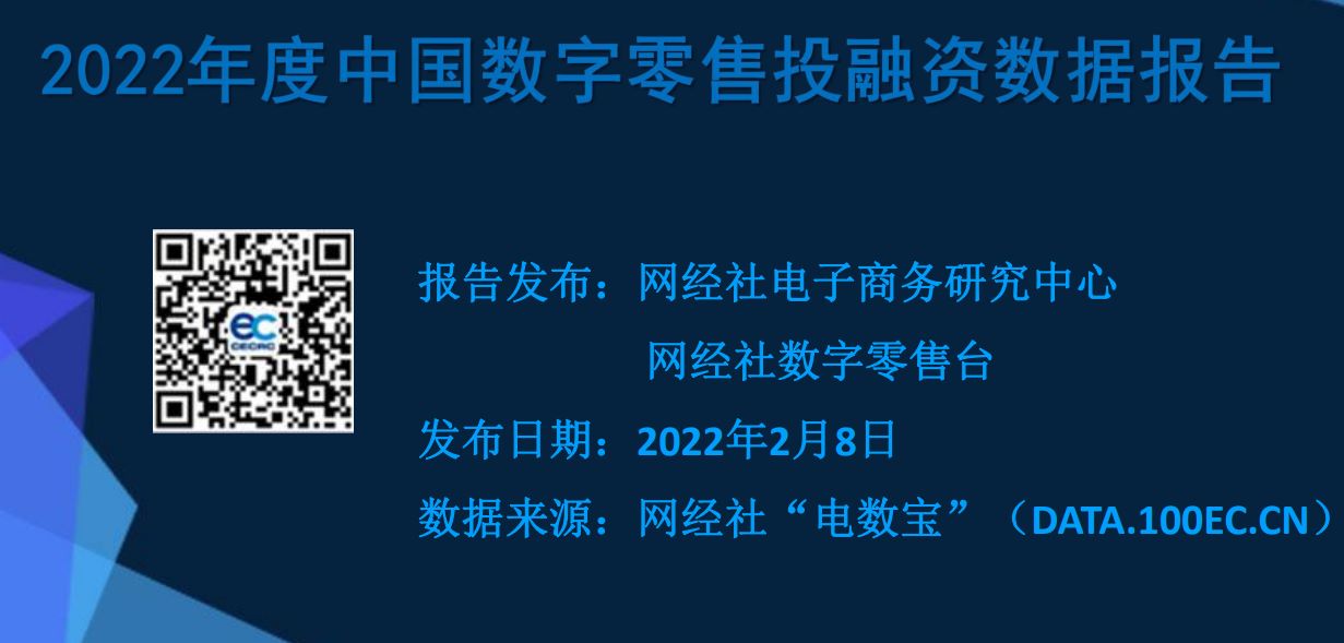 2022年中国数字零售投融资市场数据报告