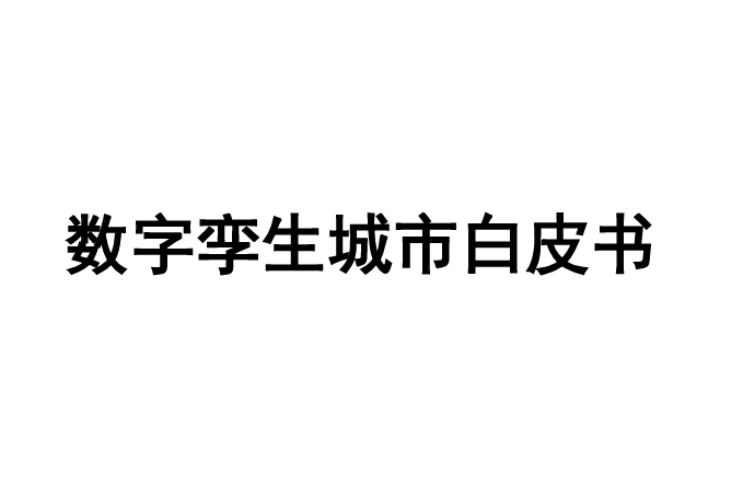 2021数字孪生城市白皮书