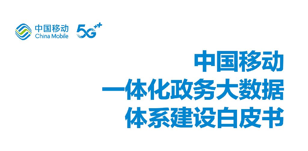 中国移动一体化政务大数据体系建设白皮书