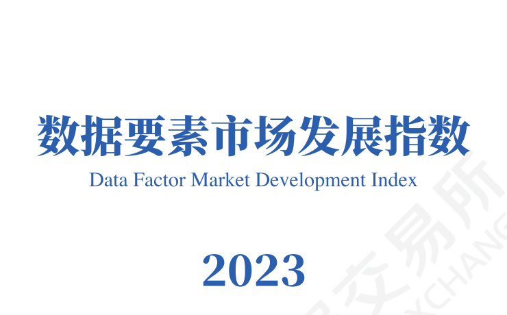 数据要素市场发展指数（2023）