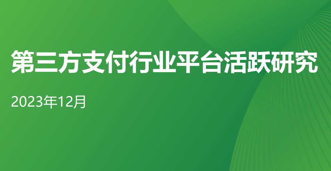 第三方支付行业平台活跃研究