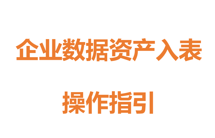 企业数据资产入表操作指引