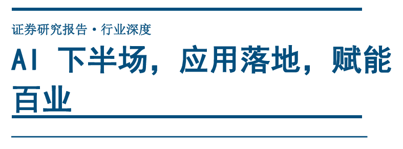AI下半场，应用落地，赋能百业