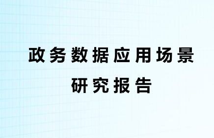 政务数据应用场景分析报告