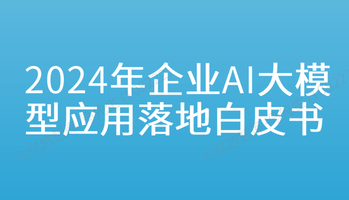 2024年企业AI大模型应用落地白皮书