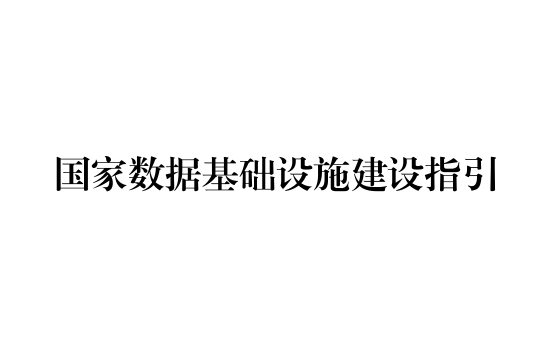 国家数据基础设施建设指引