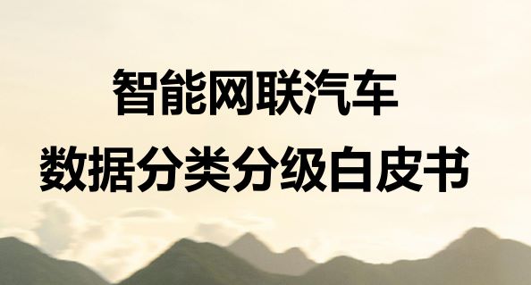 智能网联汽车数据分类分级白皮书