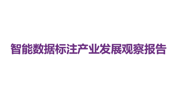 智能数据标注产业发展观察报告