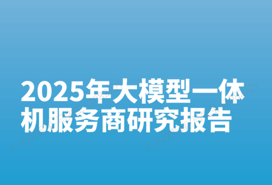 大模型一体机厂商研究报告