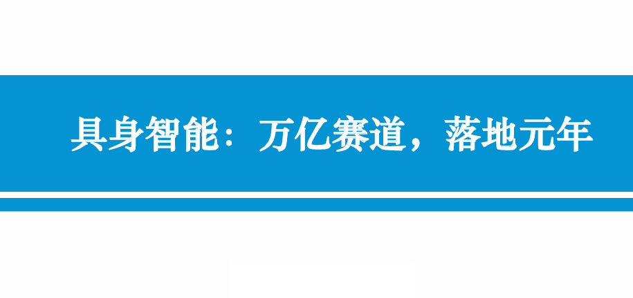 具身智能：万亿赛道，落地元年