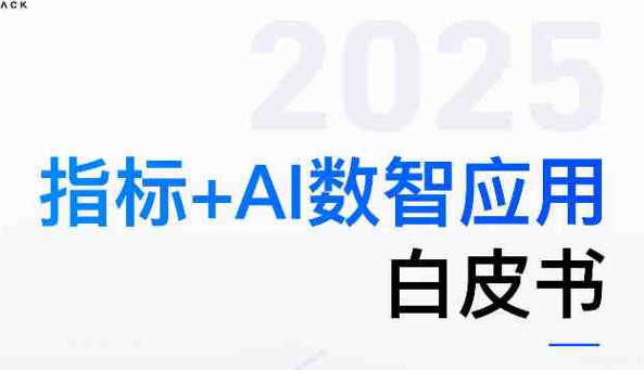 指标+AI数智应用白皮（2025）