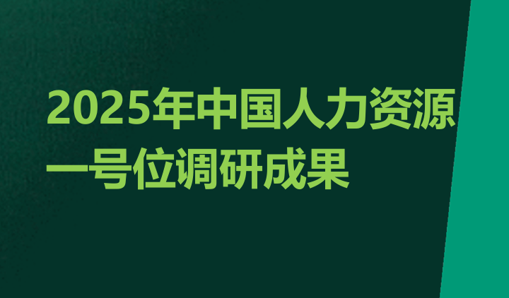 2025年中国人力资源一号位调研成果