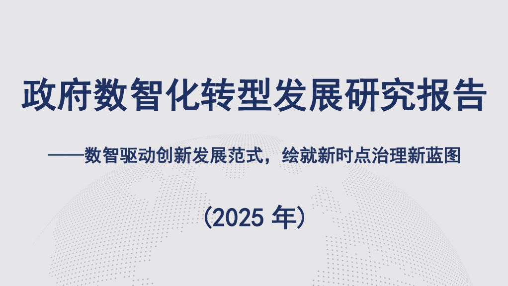 政府数智化转型发展研究报告（2025年）