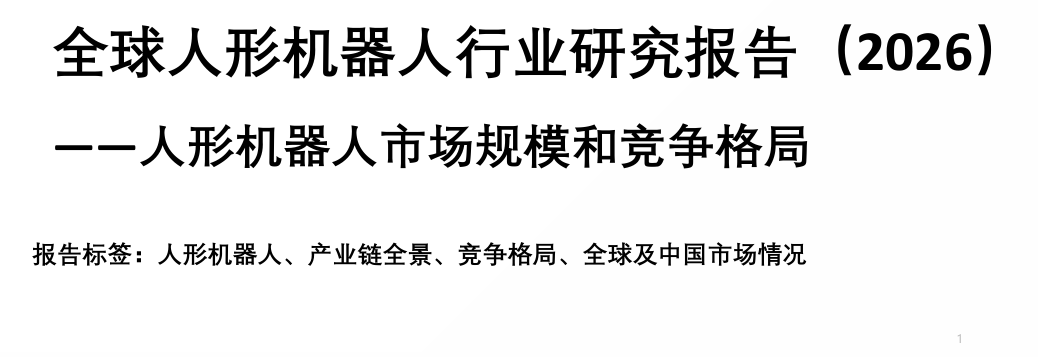 全球人形机器人行业研究报告（2026）
